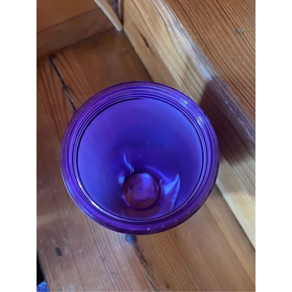 Starbucks Purple Foil Kaleidoscope Dome Cold Cup Tumbler 24 oz